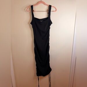 MINKPINK Black Ribbed Adjustable Dress